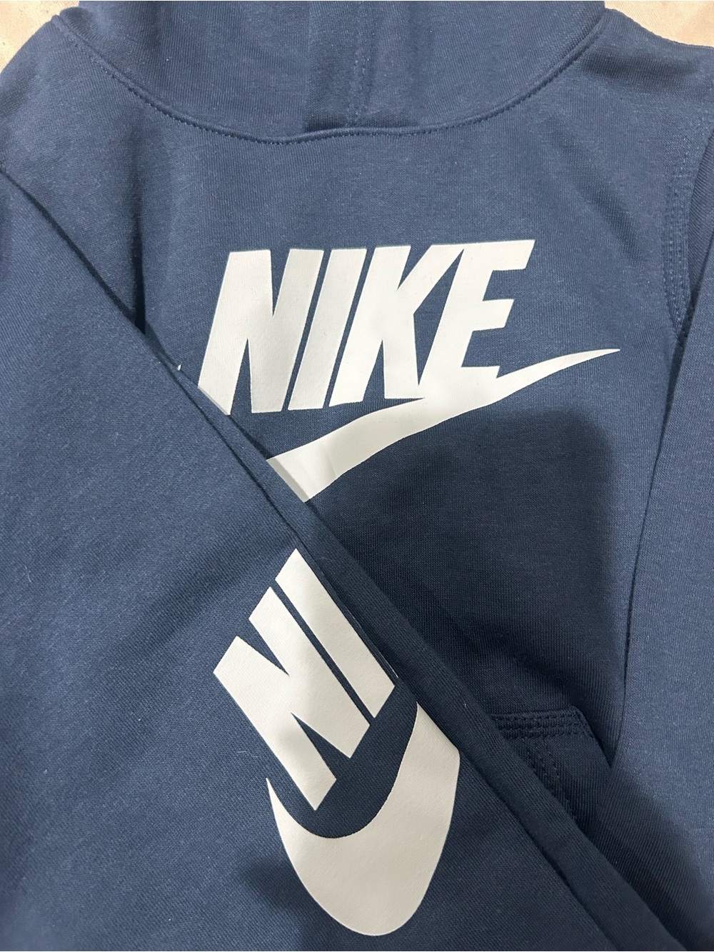Nike Boys Navy Hoodie and Jogger Set with White Logo - Picture 2 of 3